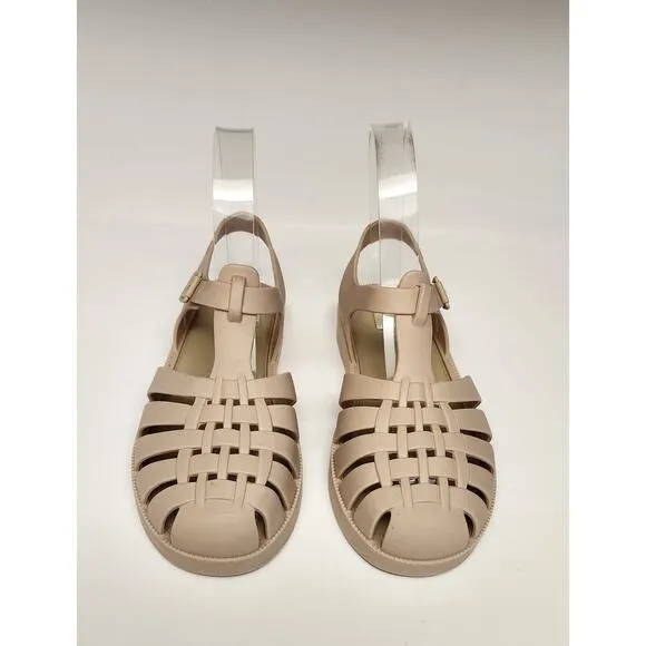 MINI MELISSA Girls Vegan Ankle Strap Rubber Sandals Size 3