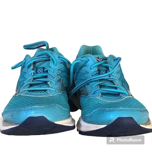 Mizuno Wave Rider 20 Running Shoes Blue J1GD170303 Low Lace Up Sneakers 8