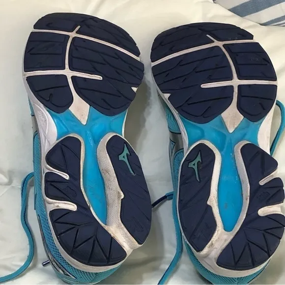 Mizuno Wave Rider 20 Running Shoes Blue J1GD170303 Low Lace Up Sneakers 8
