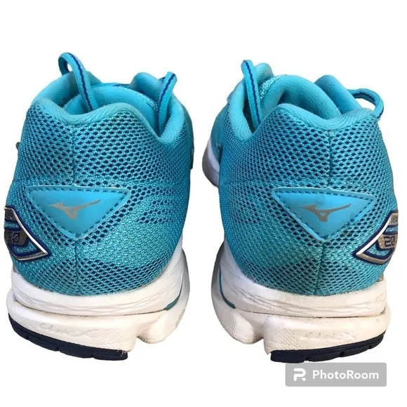 Mizuno Wave Rider 20 Running Shoes Blue J1GD170303 Low Lace Up Sneakers 8