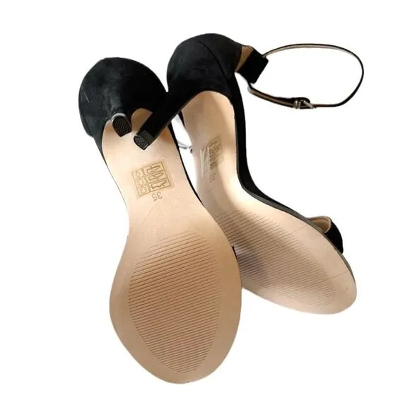 Mode Collective Daria sandal heel black suede, size 41, US 10