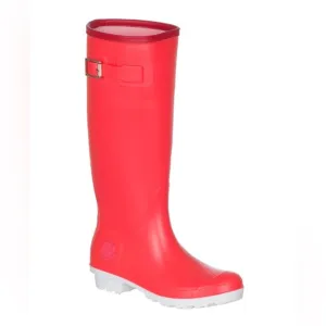 Moncler Women's Red Rubber Hermine Rain Boots Shoes - Red - 39