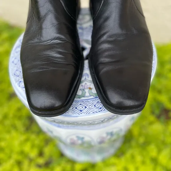 Monte Russo Men’s Ankle Boots Sz 13 M Black Leather
