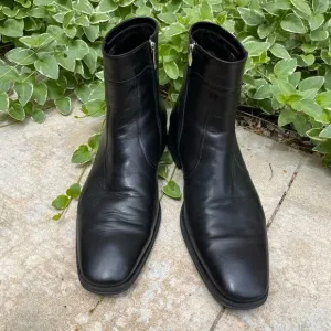 Monte Russo Men’s Ankle Boots Sz 13 M Black Leather