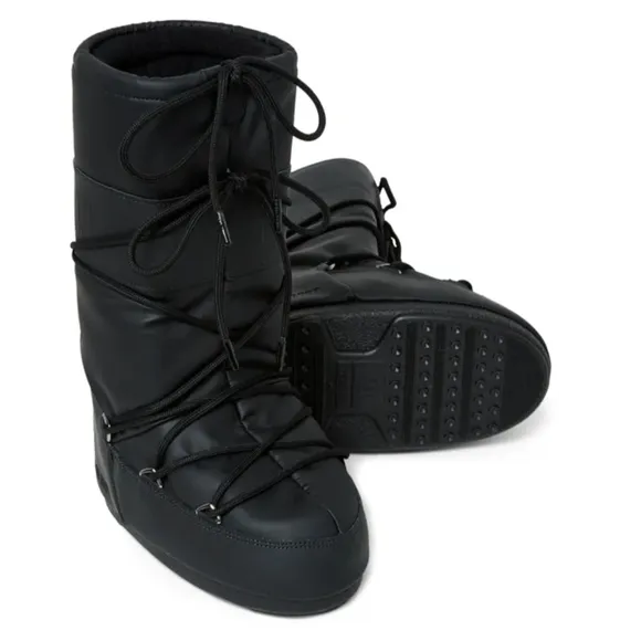Moonboot ICON Rubber Black Boots - NIB