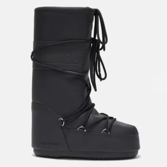 Moonboot ICON Rubber Black Boots - NIB
