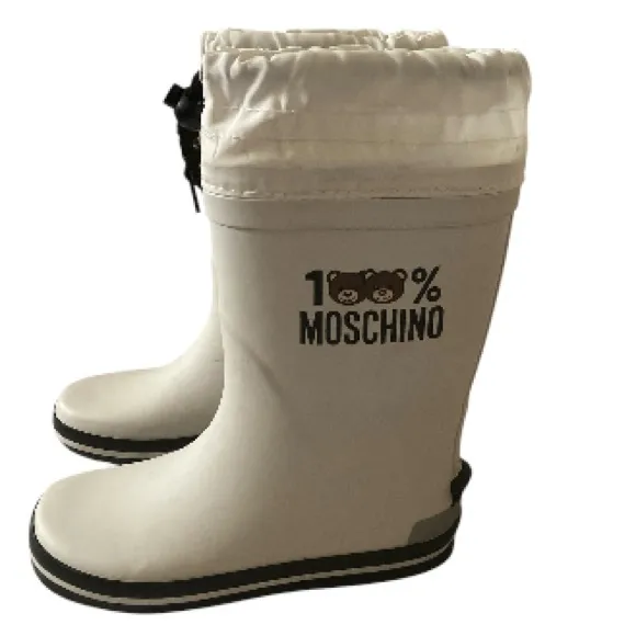 Moschino kids rubber rain boots