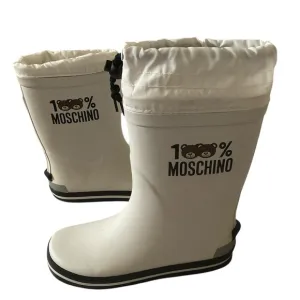 Moschino kids rubber rain boots