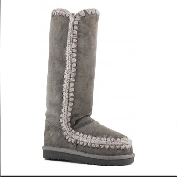 MOU eakimo 40 tall grey suede boots