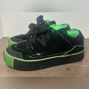MSCHF Gobstomper Sour Edition Sneakers Black &amp; Green Men’s Size 6.