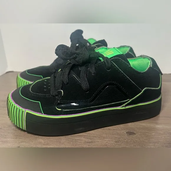 MSCHF Gobstomper Sour Edition Sneakers Black &amp; Green Men’s Size 6.