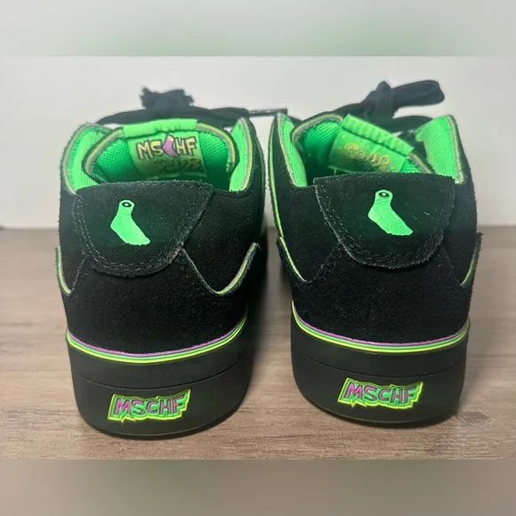 MSCHF Gobstomper Sour Edition Sneakers Black &amp; Green Men’s Size 6.