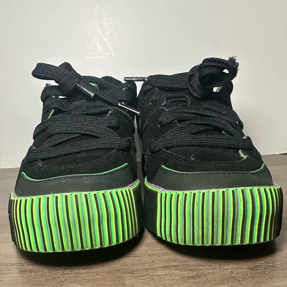 MSCHF Gobstomper Sour Edition Sneakers Black &amp; Green Men’s Size 6.