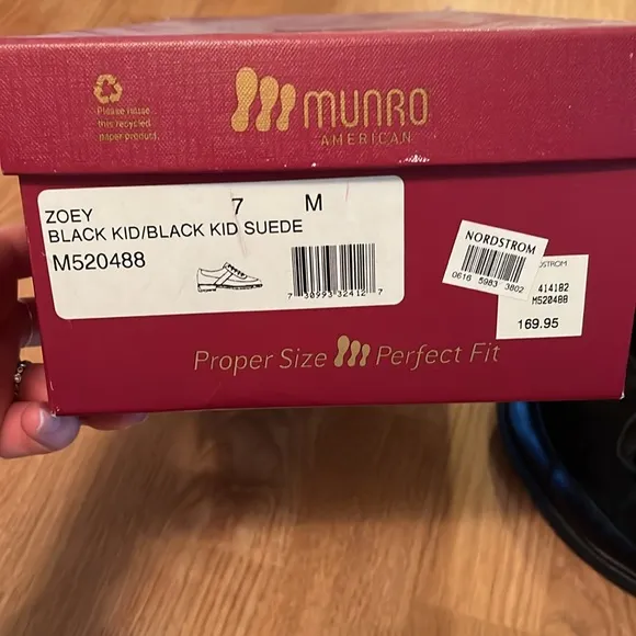 Munro Black Lace Up Shoes