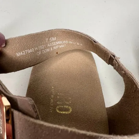 Munro Cleo Champagne Shimmer Sandals Size 7.5