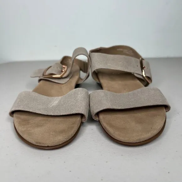 Munro Cleo Champagne Shimmer Sandals Size 7.5