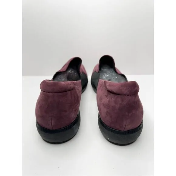 Munro Slip On Sneaker Size 10.5 Wide Burgundy Leather Cushioned Slip On Shoes