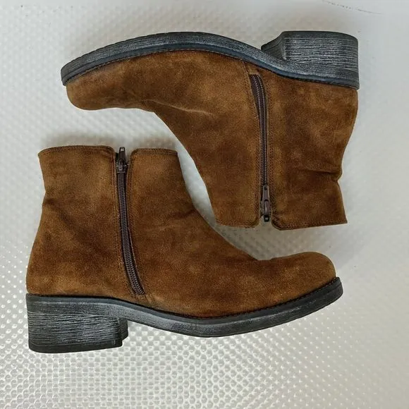 Naot Ankle Boots Women’s US 9L EUR 40 Brown Suede Leather Double Side Zip