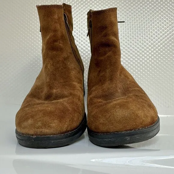 Naot Ankle Boots Women’s US 9L EUR 40 Brown Suede Leather Double Side Zip