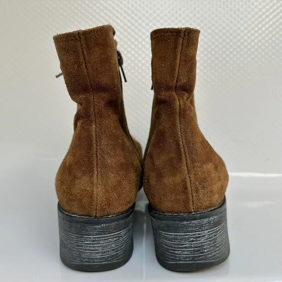Naot Ankle Boots Women’s US 9L EUR 40 Brown Suede Leather Double Side Zip