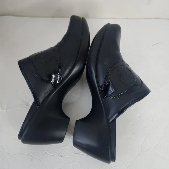Naot Dream Clog Mules Women’s 7-7.5 Black Leather Slip On Comfort Shoes EU 38