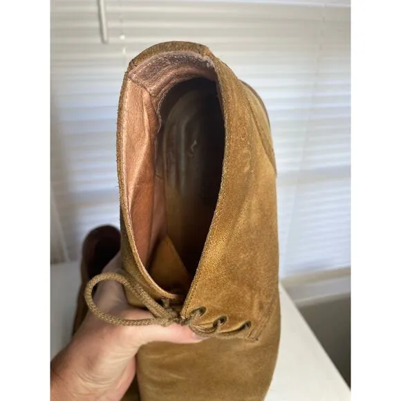 NAOT Men’s Pilot Desert Suede Boot Size 41 Chukka Ankle Lace Up Tan Shoes