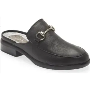 Naot Women's Halny Black Mules Sz 37 EU 6 US NIB Soft Black Leather Slip Ons