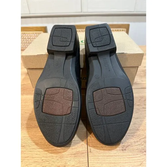 Naot Women's Halny Black Mules Sz 37 EU 6 US NIB Soft Black Leather Slip Ons
