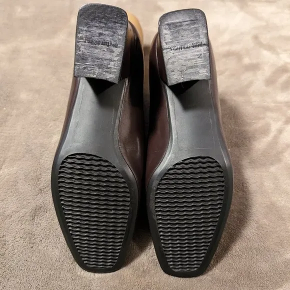Naturalizer Brown Leather Square Toe Pumps Size 6M
