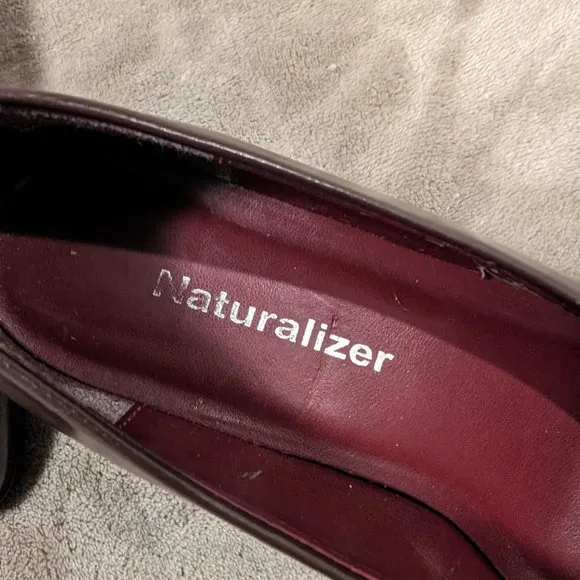 Naturalizer Brown Leather Square Toe Pumps Size 6M