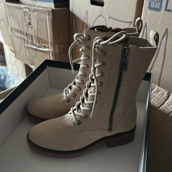 Naturalizer Camille Women's Suede Combat Boots