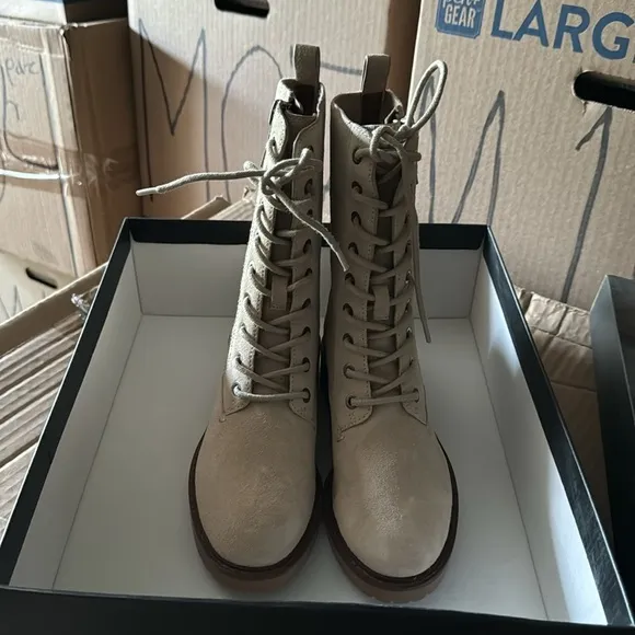 Naturalizer Camille Women's Suede Combat Boots