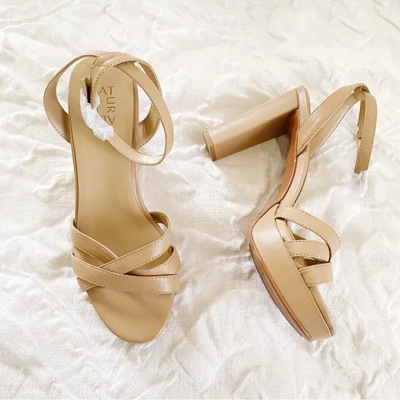 Naturalizer Mallory Ankle Strap Platform Sandal Size 10