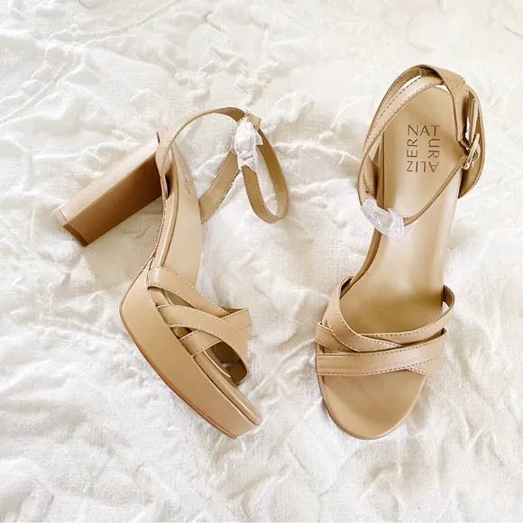 Naturalizer Mallory Ankle Strap Platform Sandal Size 10