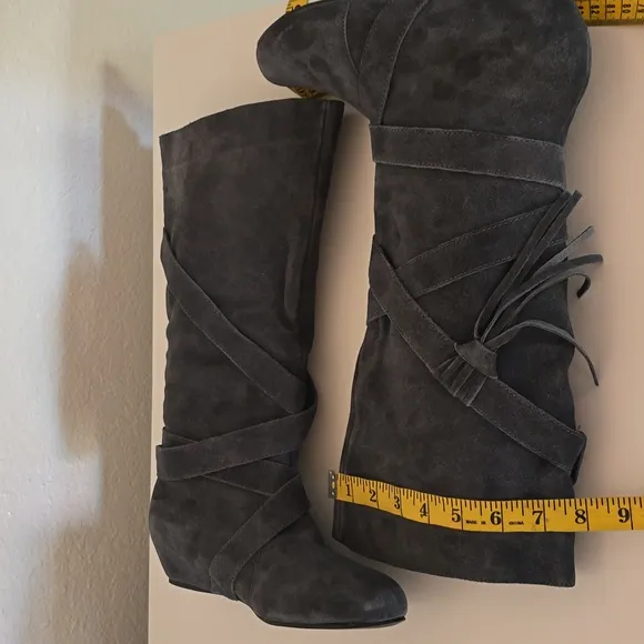 Naughty Monkey knee high suede boots