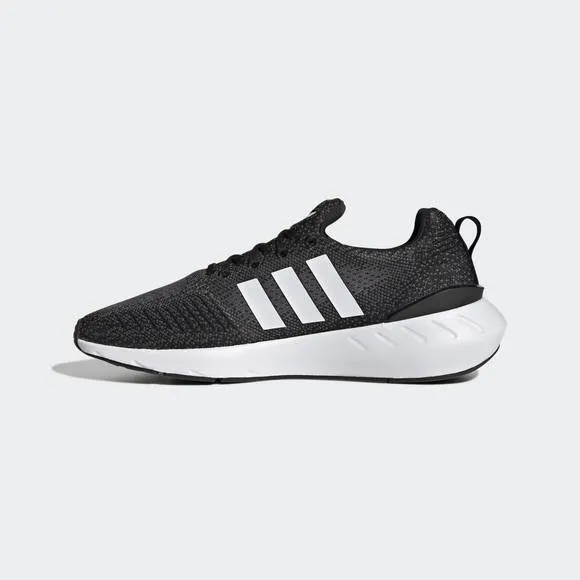NEW ADIDAS men's swift run 22 running shoes - medium width in black/white/grey