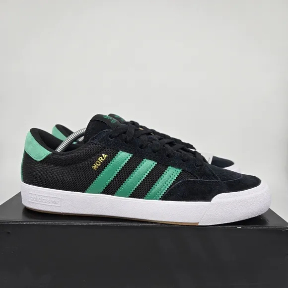 New adidas Nora 'Black Court Green' Men's Suede Shoes Size 12
