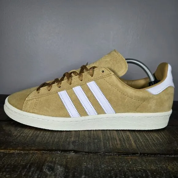NEW Adidas Originals Campus 80s Mens Size 11 Suede Shoes Brown Off White ID7317
