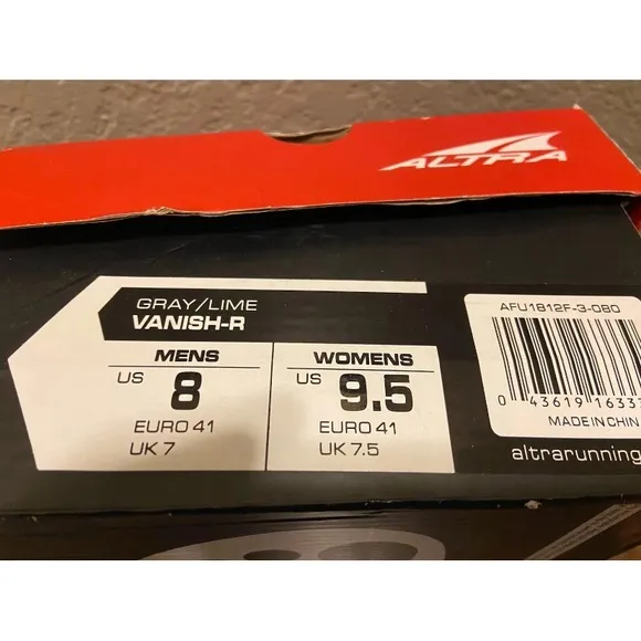 NEW Altra Vanish Tempo Men’s Sz 8 Women’s 9.5 Synthetic Zero Drop Running Shoes