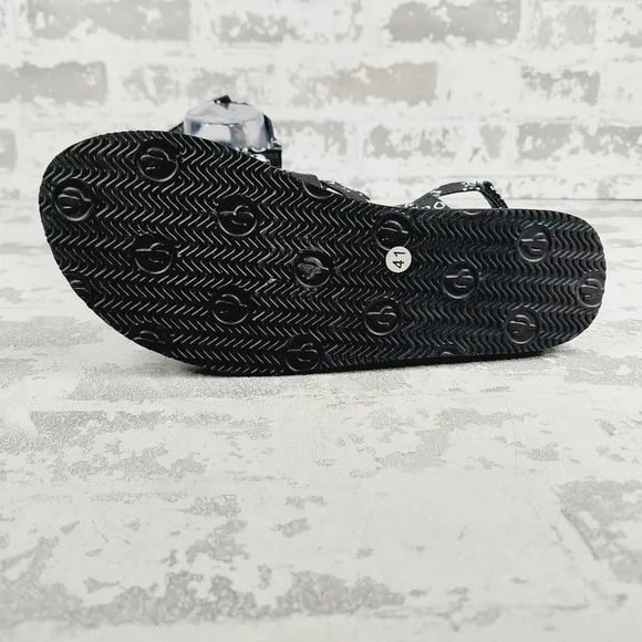 New Arizona Love Trekky Black Canvas Platform Sandals E880