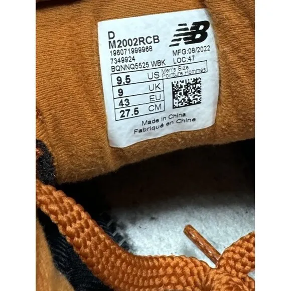 New Balance 2002R Rust Oxide M2002RCB Sneakers Shoes Men’s Size 9.5 D