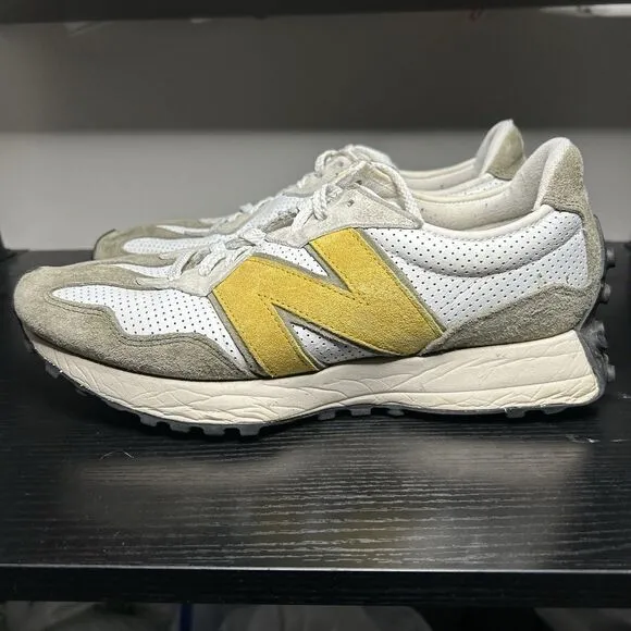 New Balance 327 White Yellow - MS327PO Mens Size 10.5 Shoes Sneakers