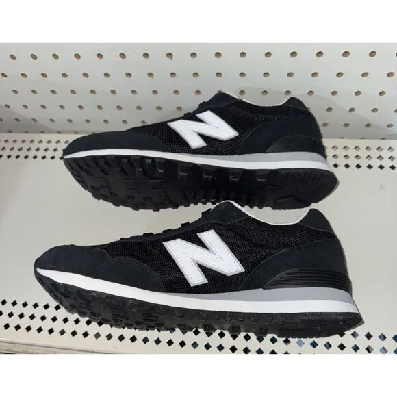 New Balance 515 Mens Suede Athletic Shoes Sneakers Size 9 Black Gray White