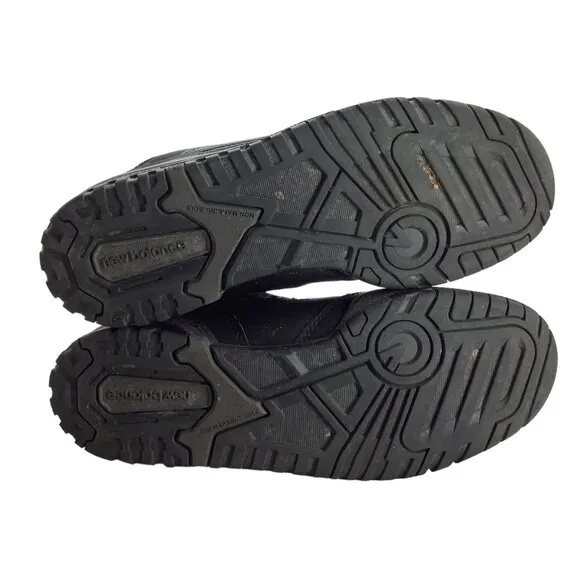 New Balance 550 Black Sneakers Shoes Grade School Boy Size 6 Black on Black
