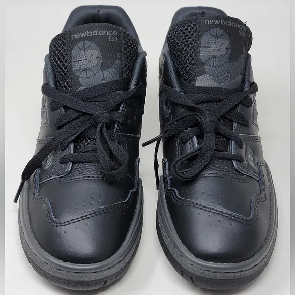 New Balance 550 Men's Size 6.5 US Low Triple Black GS GSB550BB Shoes Sneaker New