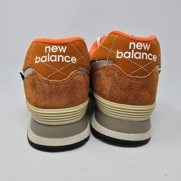 New Balance 574HS2 Rust Orange Cordura Suede Men's Size 9.5 Shoes