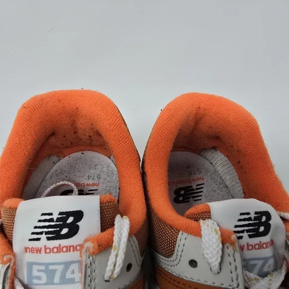 New Balance 574HS2 Rust Orange Cordura Suede Men's Size 9.5 Shoes