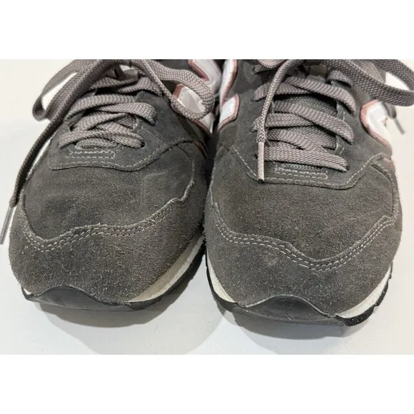 New Balance 594 Gray Pink Sneakers Grey Suede Women's 10 Shoes Comfort Casual