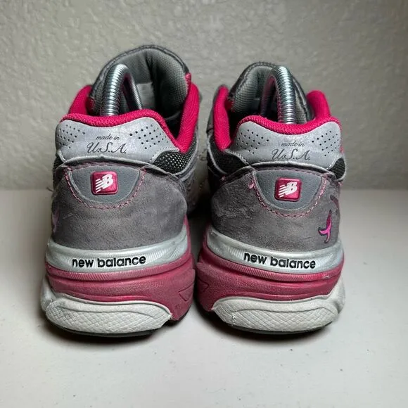 New Balance 990 V3 Womens Size 9.5 Walking Shoes Gray W990KM3 Suede Lace Up Mesh