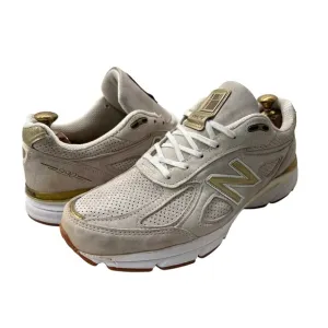 New Balance 990v4 Angora Made in USA Shoes Sz 12 Men's Off White Gold M990AG4